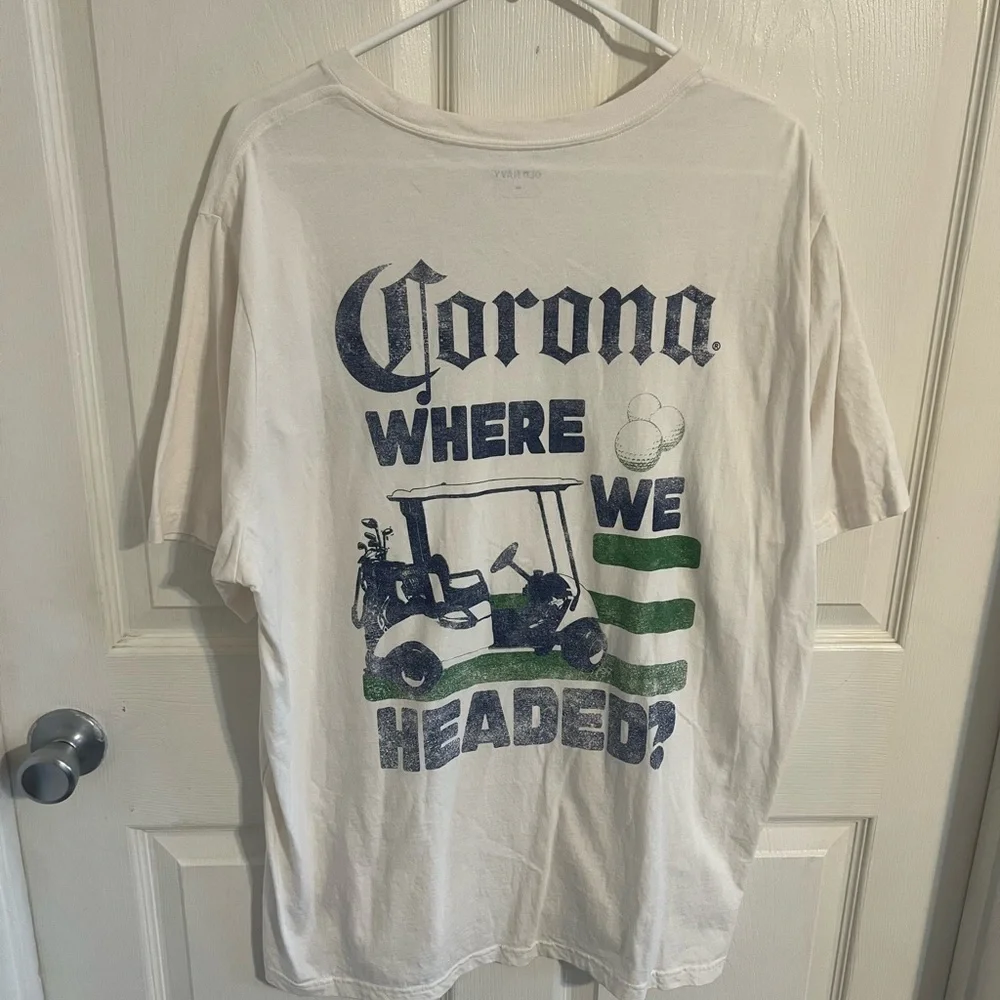 (2) Old Navy Mens 2XL Beer Short Sleeve T- Shirts Miller High Life Corona - Picture 10 of 12